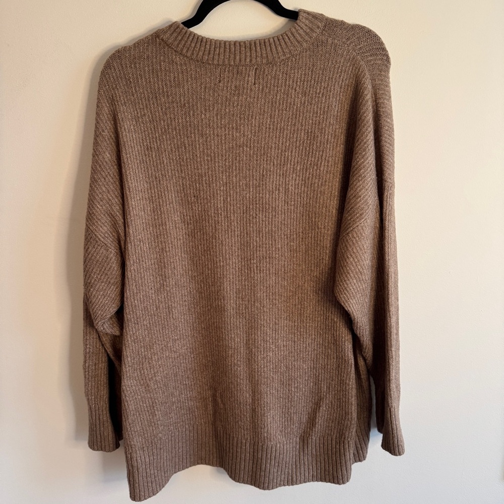 Old Navy Women Brown Chunky Knit Sweater XL Cozy Crewneck Pullover - Picture 3 of 3